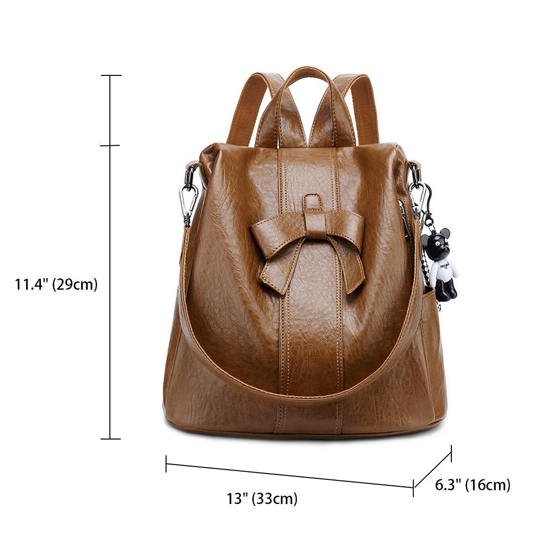 DEERWORD Donna Borse a Zaino Borsa a Zainetto Elegante Tracolla Zaini Firmate Marca Zainetti Antifurto PU pelle 5255 1 pz