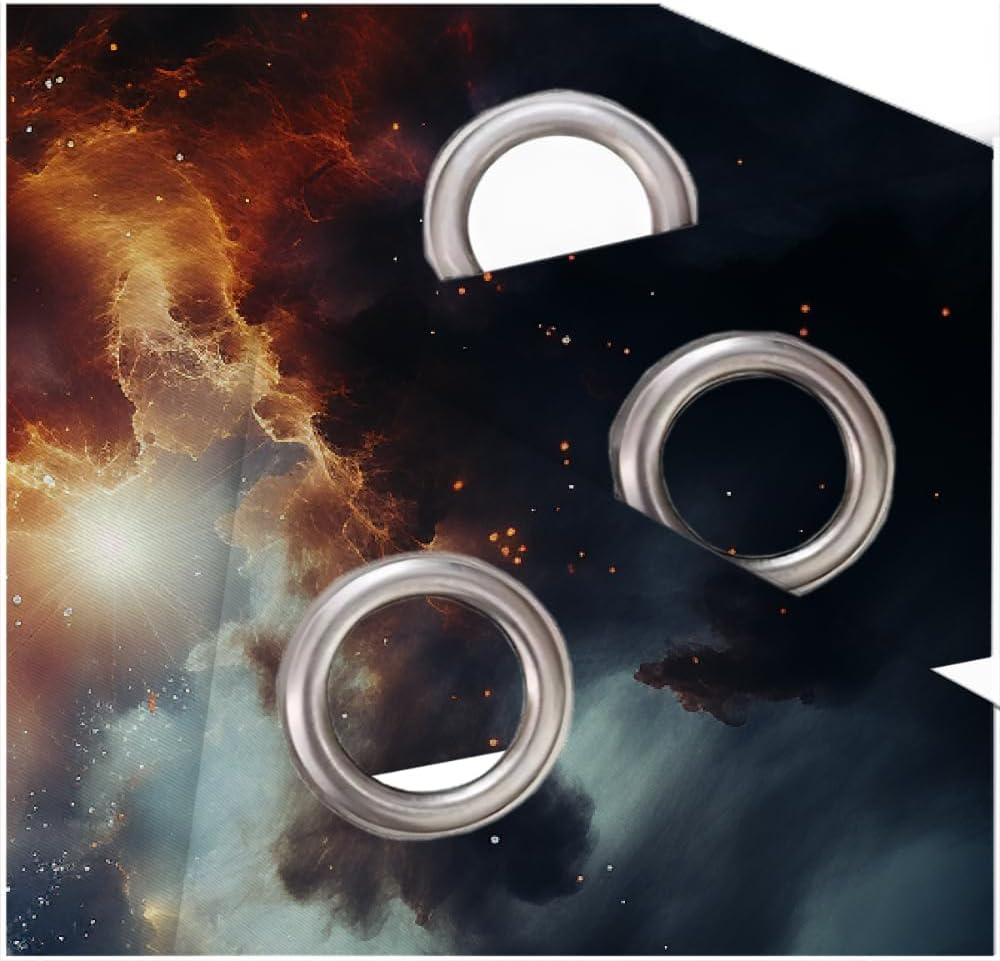 Dreamy Galaxy SpaceBlackout Decor Curtains 2 Panels 84" L x 54" W Night Sky Nebula Stars Window Treatment Set Grommet Heat Insulation Noise Reduction Drapes for Living Room/Bedroom