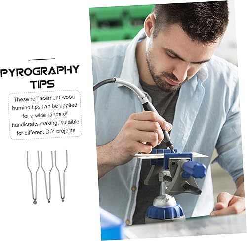 Miniatura 2 de FOYTOKI 3 unids punta de pirógrafo Pro Herramientas Herramientas de leña Kit de cuero Pirografía Alambre Plumas Pluma Accesorios de quema de madera