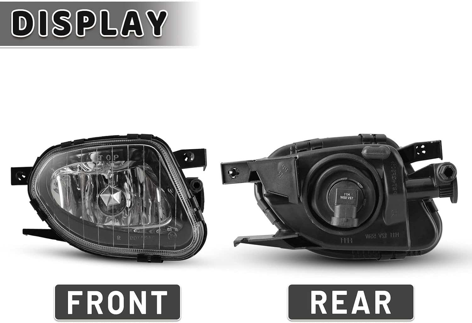 AUTOWIKI Fog Lamp For 2003 2004 2005 2006 Mercedes Benz E320/E500 Fog Lights Assemblies For 2003-2006 Mercedes Benz E320/E500 1 Pair