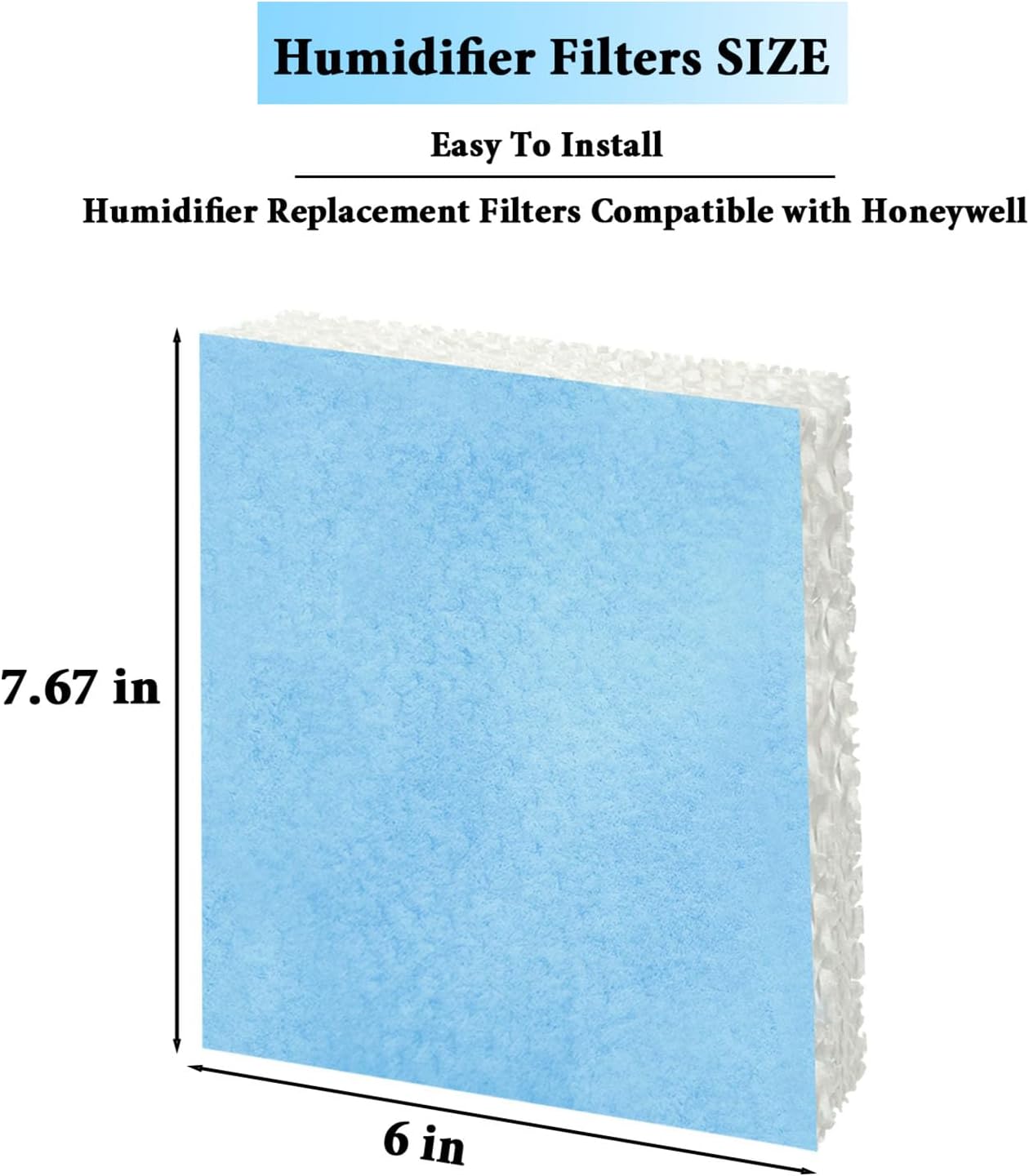 Humidifiers Hft600 Replacement Filters - 6 Pack Compatible with Honeywell Humidifiers Hft600 Hev615 Hev615B Hev615W Hev620 Hev620B Hev620W Hev-615 Hev-615B Hev-615W Hev-620 Hev-620B Hev-620W