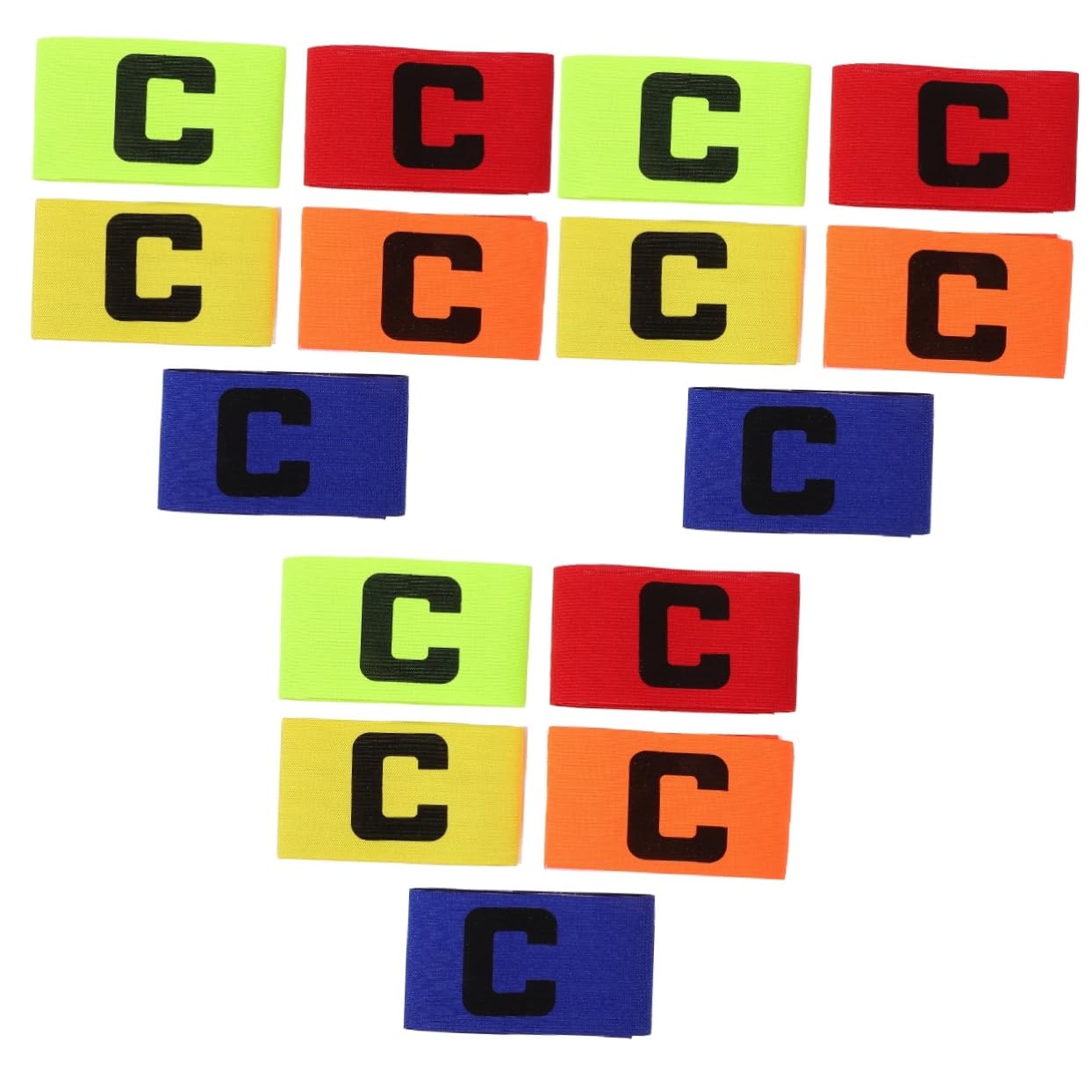 INOOMP 3sets Small Size Easy to Store Portable Captain Band for Basketball Football Baseball Hockey 5pcs*3