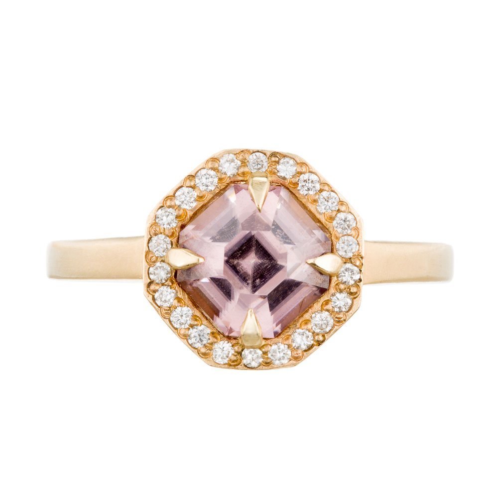 Pink Zircon Ring by Rebecca Overmann