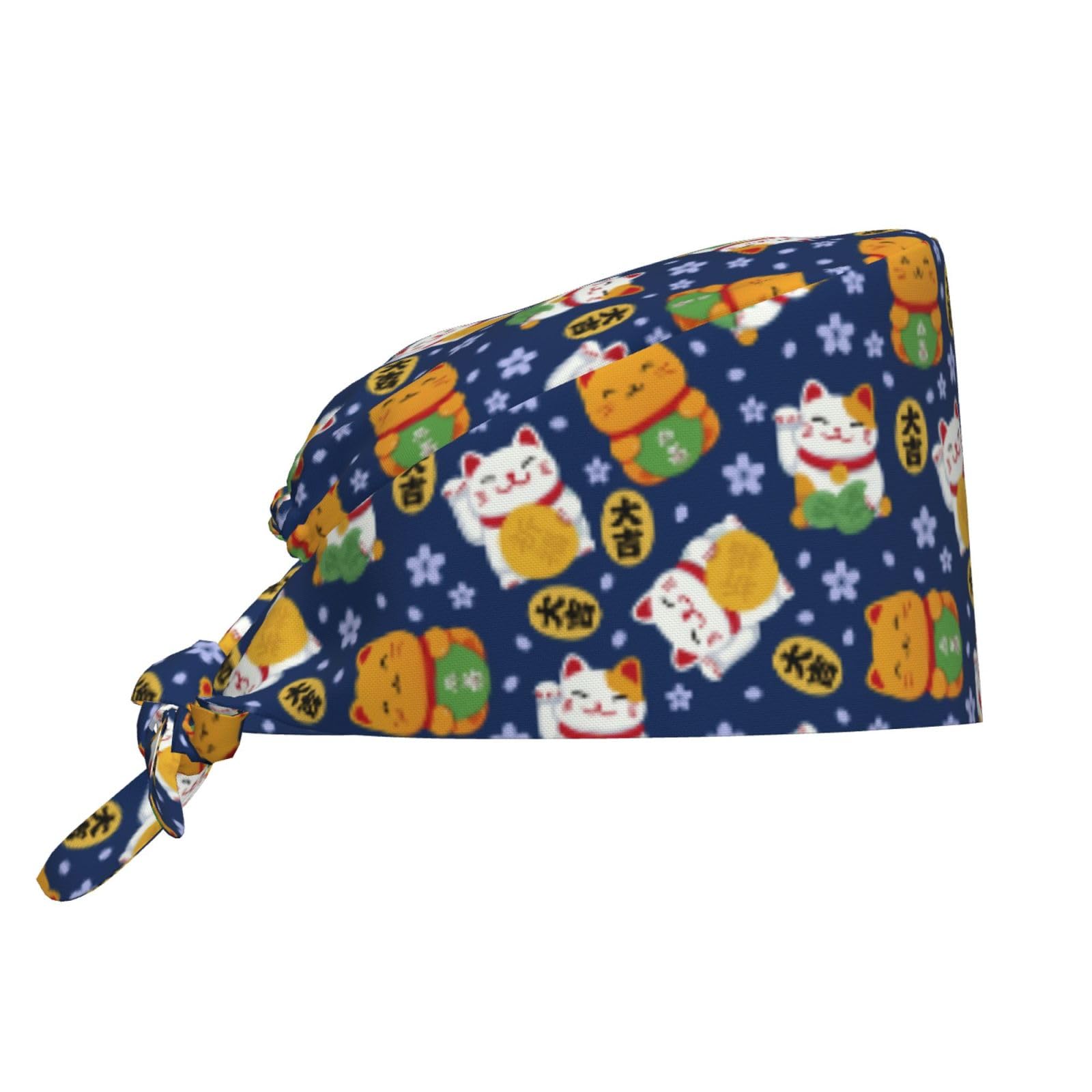 Working Cap Scrub Cap with Sweatband Adjustable Unisex Tie Back Hat for Cleaning Farm Nursing