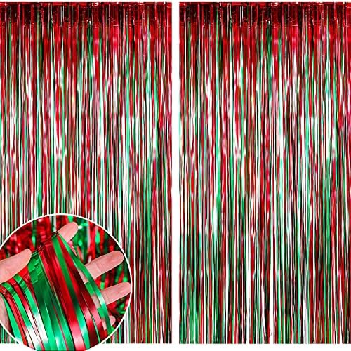 Rose Gold Foil Fringe Curtain 3ft x 8.3ft, 2 Pack Rose Gold Metallic Tinsel Curtain Birthday Decorations, Foil Curtain for Birthday Graduation Wedding Engagement Bridal Shower Bachelorette Holiday