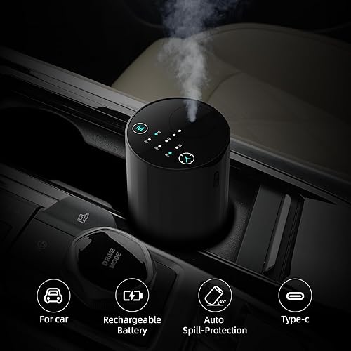 Miniatura 6 de Difusor de aceite esencial sin agua para aromaterapia, para el hogar, habitación grande, dormitorio, automóvil, oficina, escritorio, mini