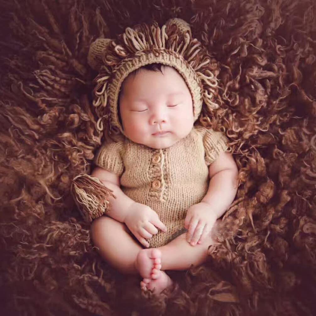 Accessoires de Photographie de bébé Nouveau-né Mignonne Conception de Photo de Lion prenant des Tenues Costumes Unisexe tricotés