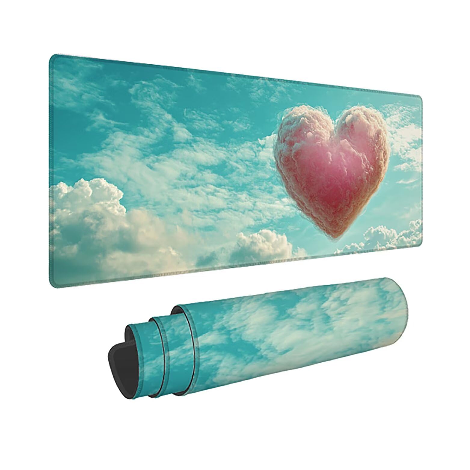 Podkładka pod mysz XXL podkładka pod mysz niebo krajobraz, podkładka do gier - 1200 x 600 x 3 mm - podkładka na biurko z antypoślizgową gumową podstawą, podkładka pod mysz z wszytymi krawędziami do