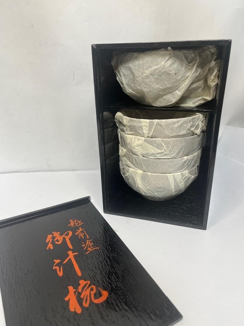 越前塗 飛騨春慶塗 御汁椀 5客セット 漆塗り保存箱付