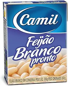 FEIJAO PRONTO BRANCO CAMIL CX 380G