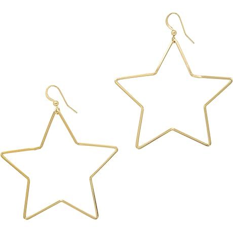 Rosalina's Stellar Radiance: 14K Gold Dipped Star Earrings