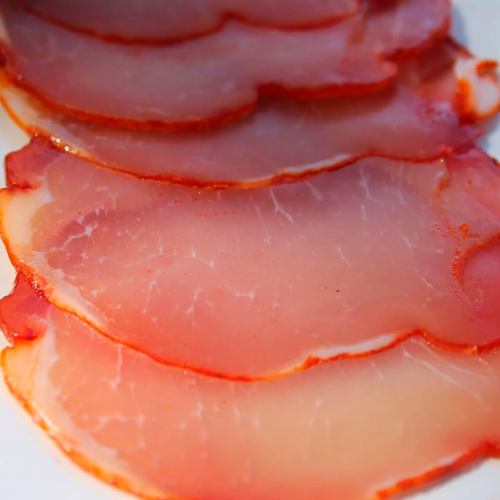 Deliex Delicias de Extremadura media caña de lomo curado : lomo de cerdo (envasado al vacío) pieza de embutido curado de entre 550 g y 750 gr
