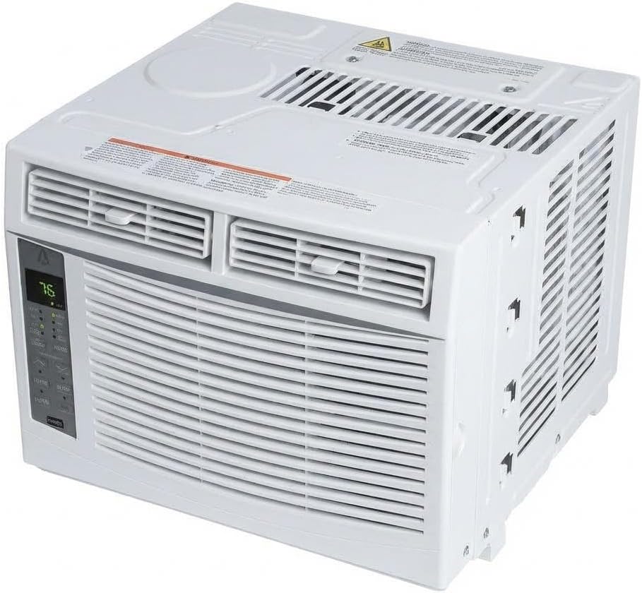 8000 BTU Mini Window Air Conditioner Heat Pump, WiFi Enabled Ductless AC Heater System for Up to 350 Sq Ft, Inverter Energy Saving, Ultra Quiet, 5 Modes, 4D Airflow, Remote Control