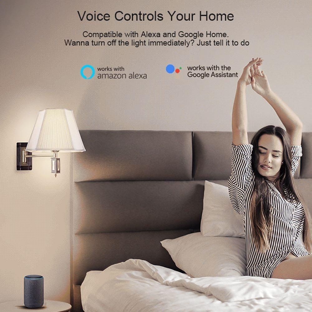4CHPROR3 Commutateur intelligent WiFi sans fil, 4 Gang Pouces/Autoverrouillage/Interlock WiFi RF Télécommande Commutateur