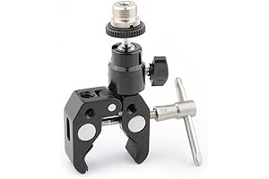CAMVATE Crab Clamp with 1/4 Mini Ball Head for Microphones