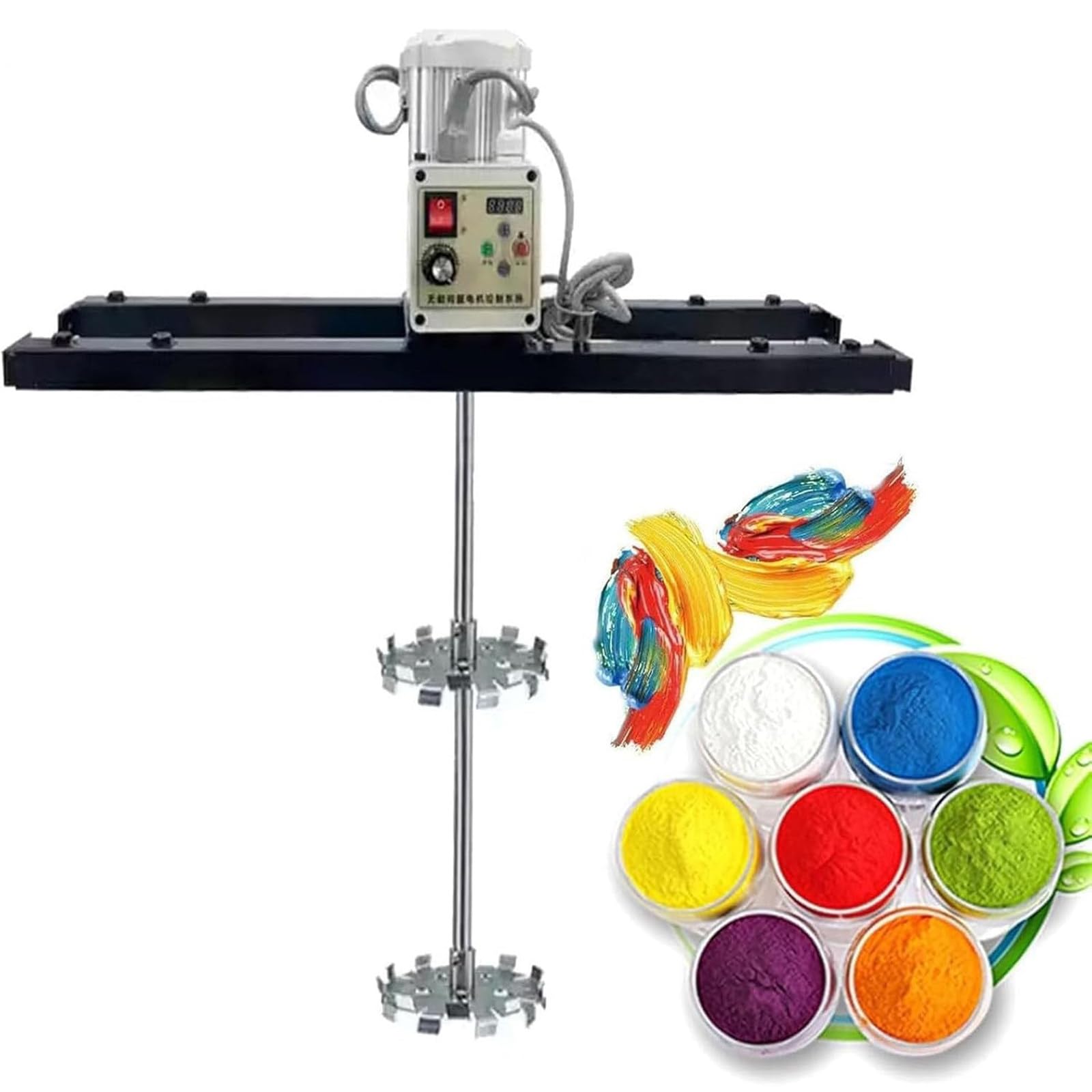 HajMyrdonyx 1 Ton/1000L Stirring Capacity Paint Stirrer, 32NM High Torque Paint Mixing Equipment, 2100W Servo Motor Support Hanger,for Viscous Liquid,Ink,Dye,Mixing Applications C