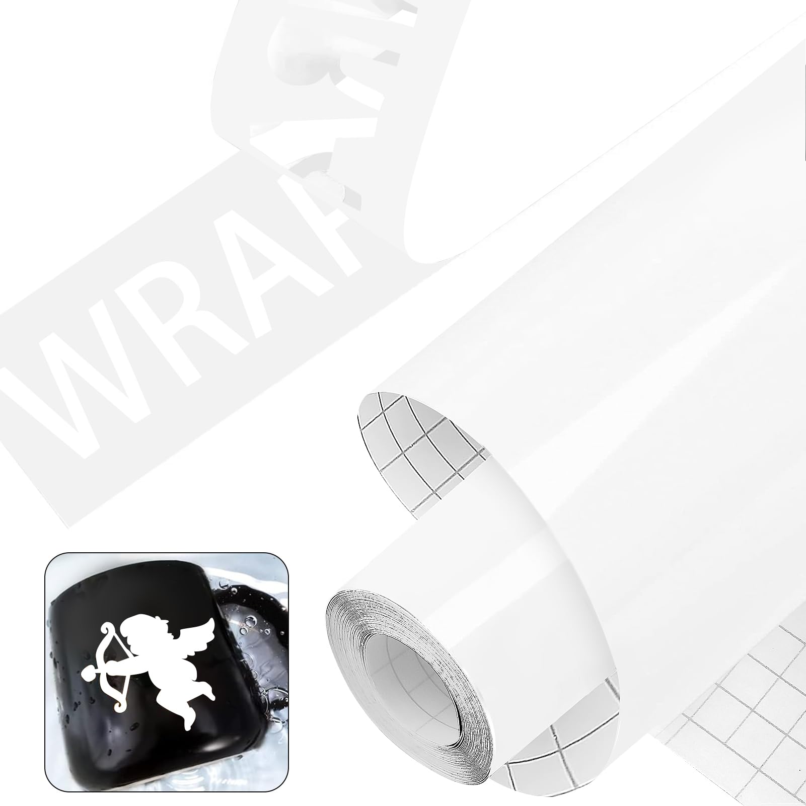 Vinile Termoadesivo Per Tessuti Bocguy - Rotolo 30,5cm X 10m Bianco, Per Cricut E Stampanti