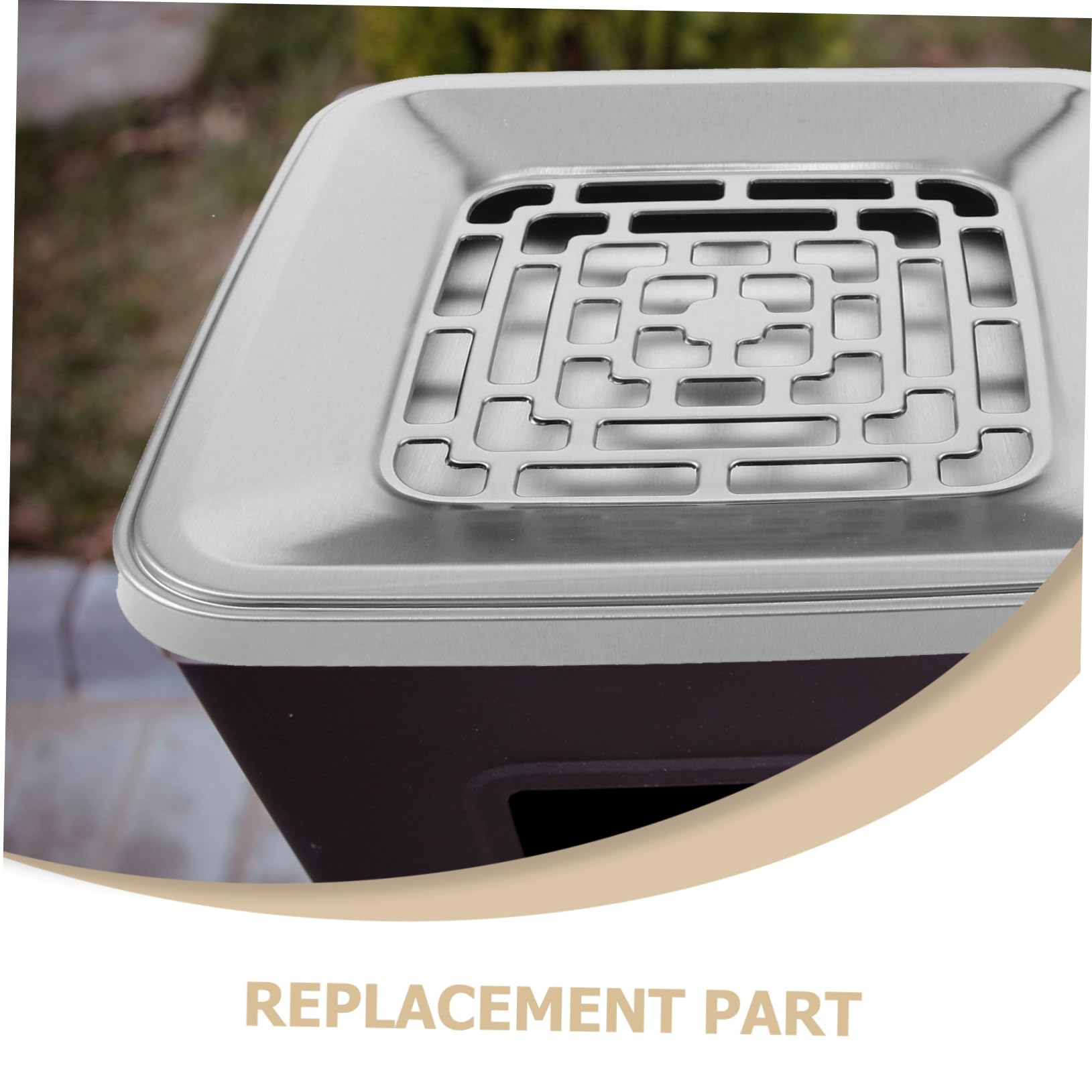 Tapa de Cubo de Basura de Acero Inoxidable para Exterior 1 Pieza