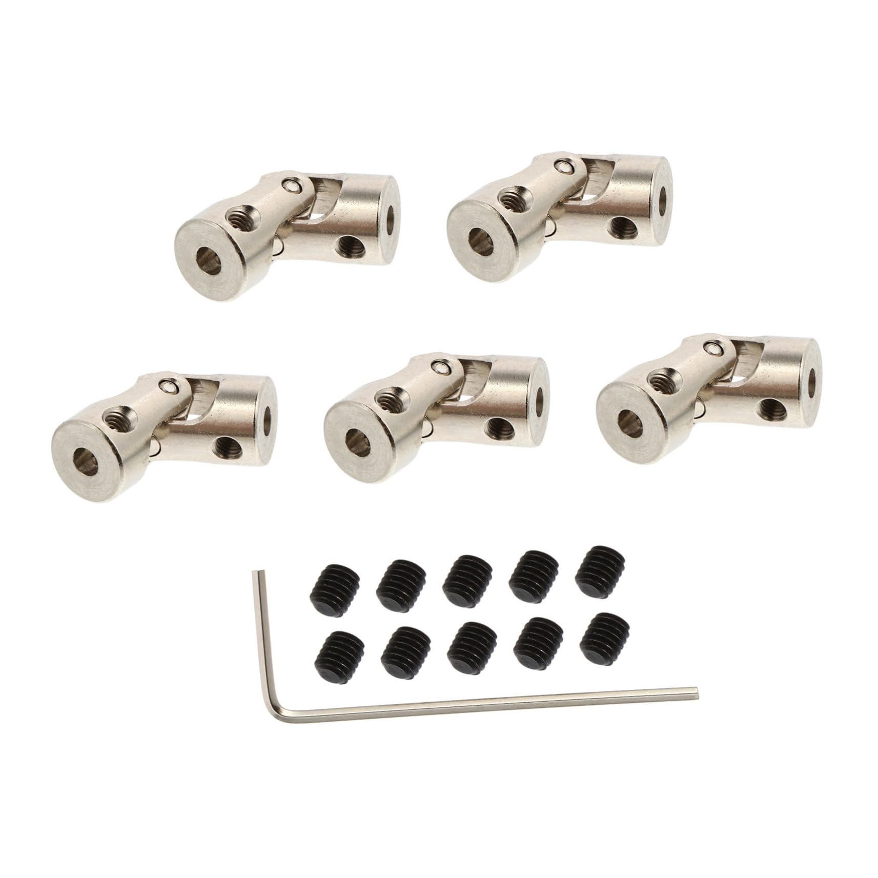 GRIRIW 1 Set Coupling Shaft Motor Connector SMA Connectors Rc Accessories Accessories for Jointer Universal Steering Model Boat Accessories Silver Iron
