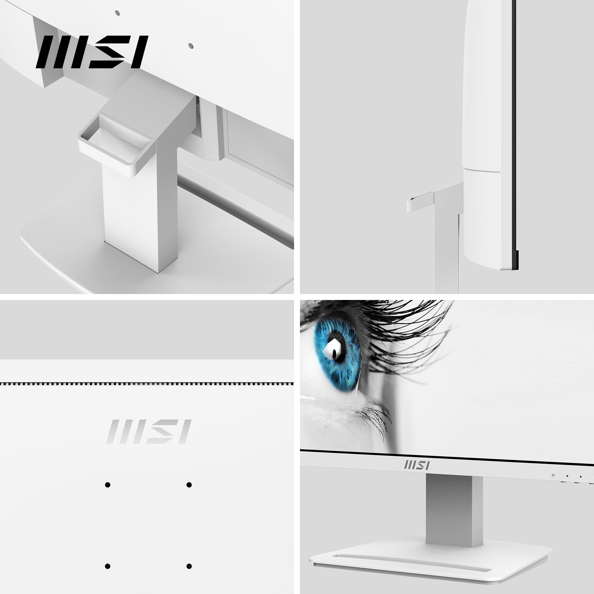 MSI PRO MP243XW Monitor da 23.8" Full HD - Pannello IPS 1920 x 1080, 100 Hz, Schermo eye-friendly, Montabile VESA, Altoparlanti Integrati, Supporto Display Kit, Inclinabile - HDMI 1.4, DP 1.2a