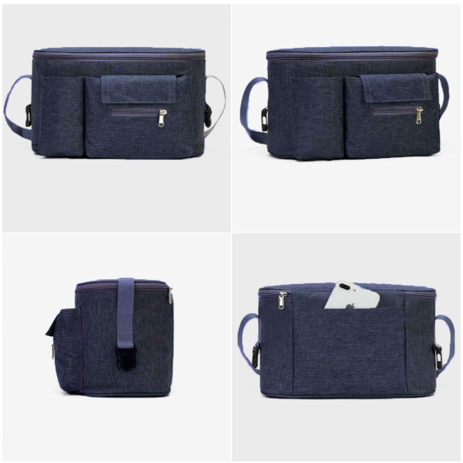 Impermeabile Borsa per Passeggino Universale,Borsa Passeggino Borsa Organizer,Borsa Portaoggetti Neonato Per,Passeggino Porta Oggetti Passeggino Neonati,Borsa Carrozzina (blu)