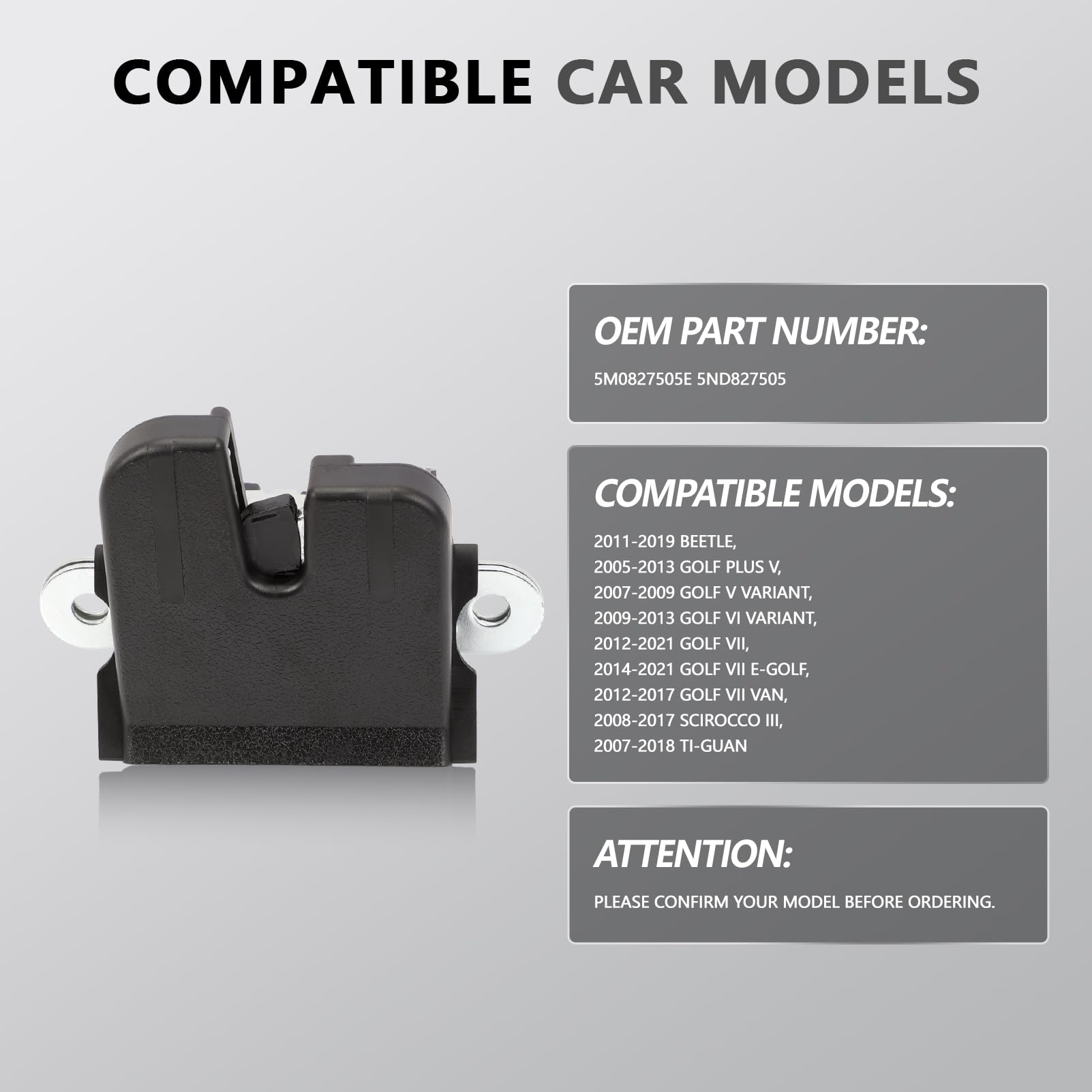 Serratura portellone bagagliaio 88271805201 vika per SKODA FABIA II Combi