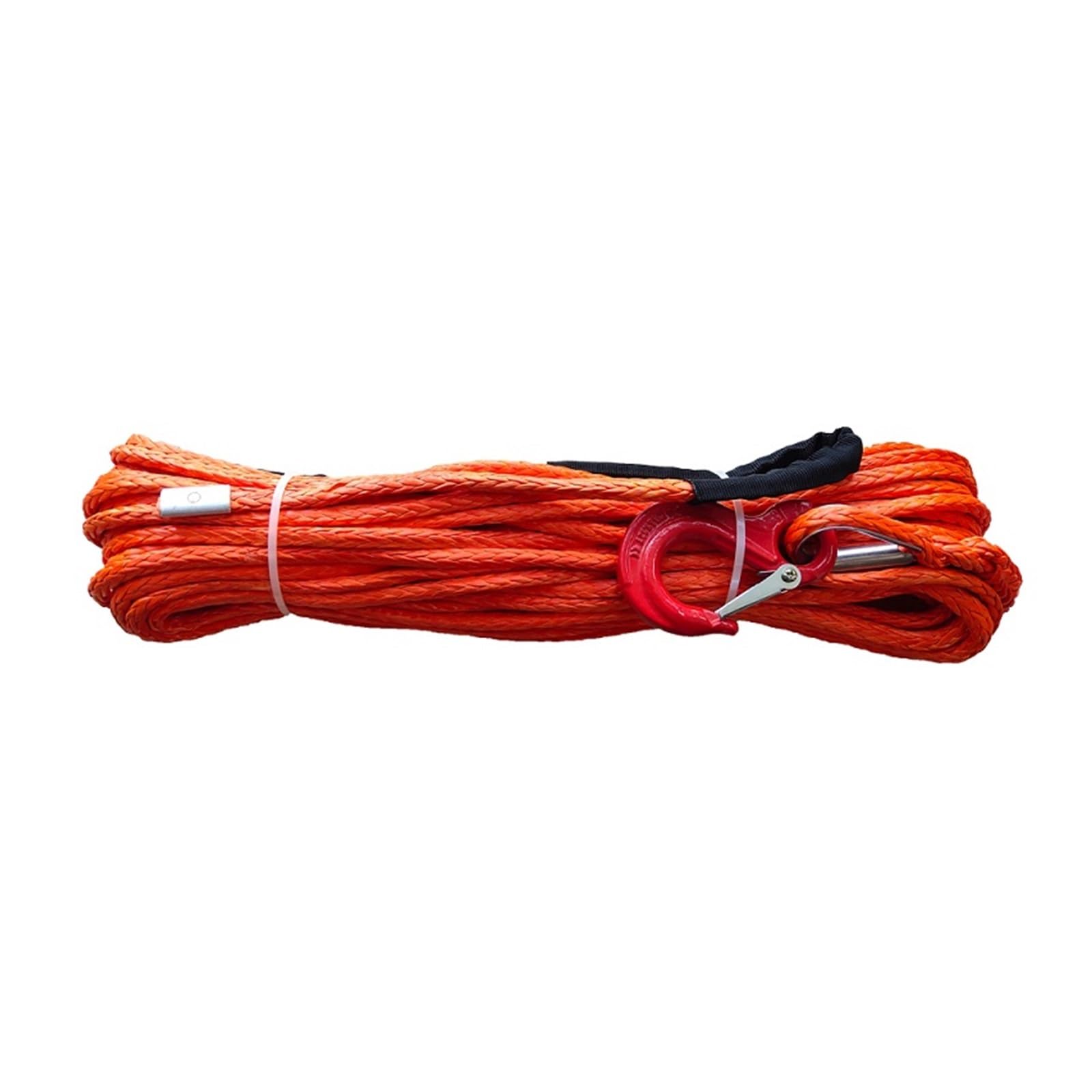Edede Oranje Winch Rope, Synthetic Winch Line Cable Rope,Synthetic Winch Line 3/8" 100Ft Offroad 4Wd Uhmwpe Rope(Orange, Yellow, Black)(Oranje)