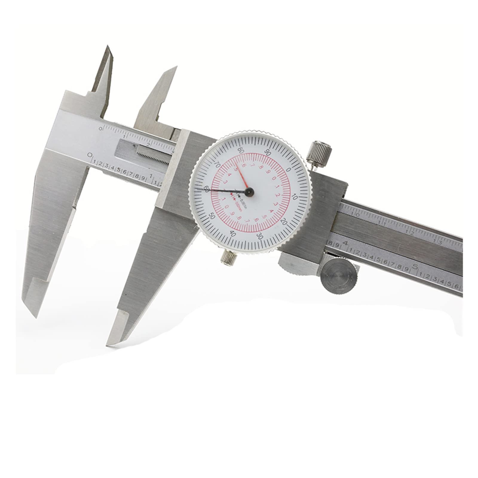 Suwmiarka Tarczowa 12 "/300mm 8"/200mm 6''/150mm Metryczne/calowe Standard SAE MM Podwójna Skala Odczytu Ręcznego Noniusz Narzędzie Pomiarowe Precyzyjne Czytanie(0-150mm 6inch)