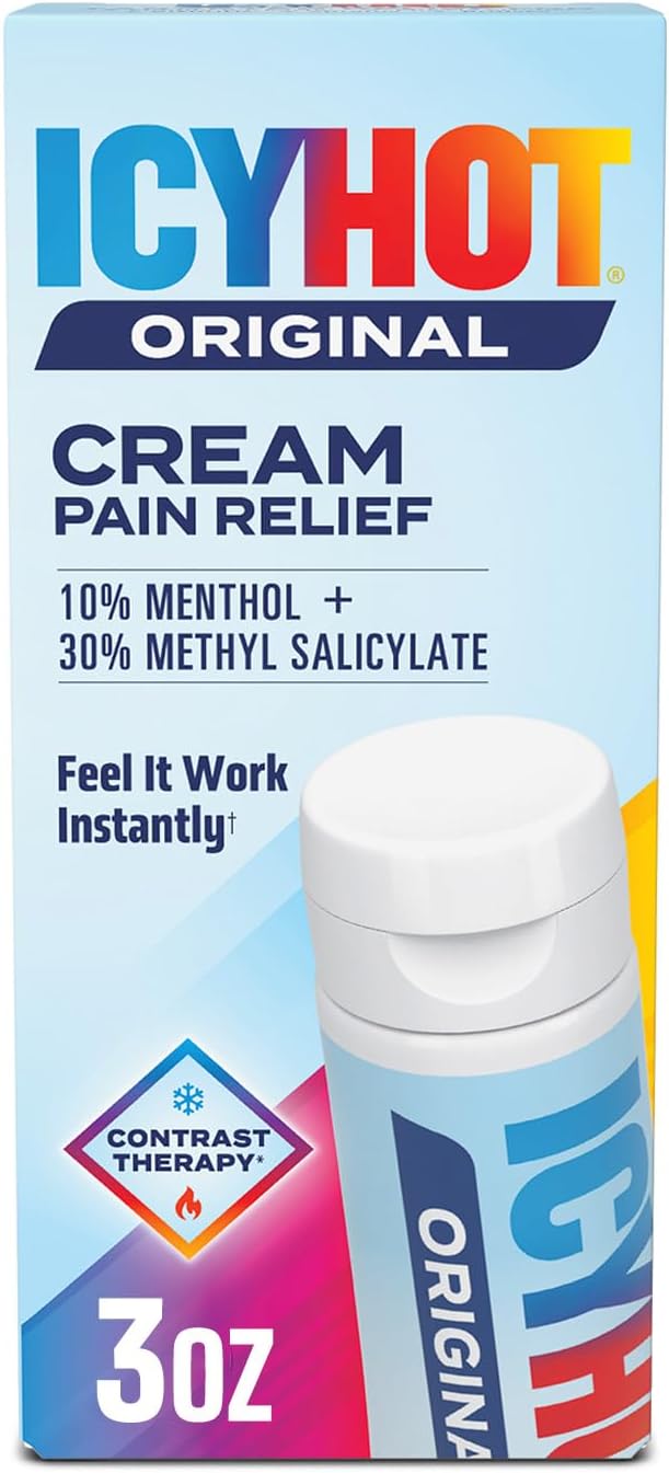 Original Pain Relief Cream, Fast-Acting Pain Relief with Menthol 10% and Methyl Salicylate 30%, Ice and Heat Contrast Therapy for Backaches, Joints, Muscle Strains and Arthritis, 3 oz