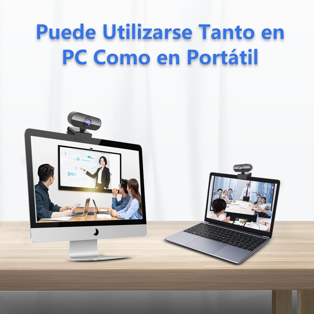 DDKJ Webcam con Microfono-Web CAM 1080p HD Autofocus,Camara Webcam para PC/portátil,Camara USB Plug and Play,Camara Ordenador para Windows/MacOS/Linux,para Videoconferencias/Gaming/Conferencias