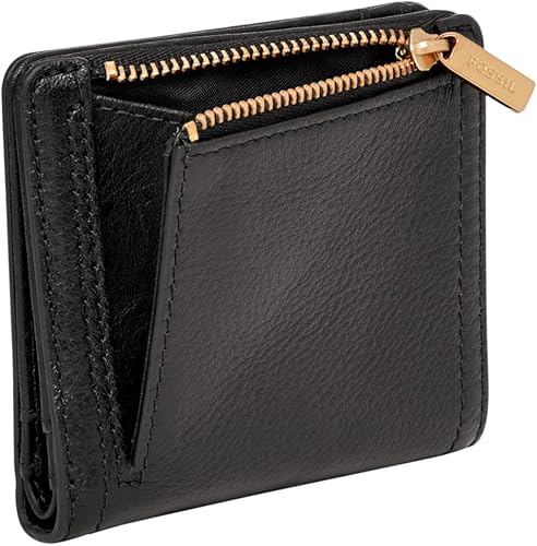 Miniatura 4 de Fossil Cartera plegable de piel Logan con bloqueo RFID para mujer