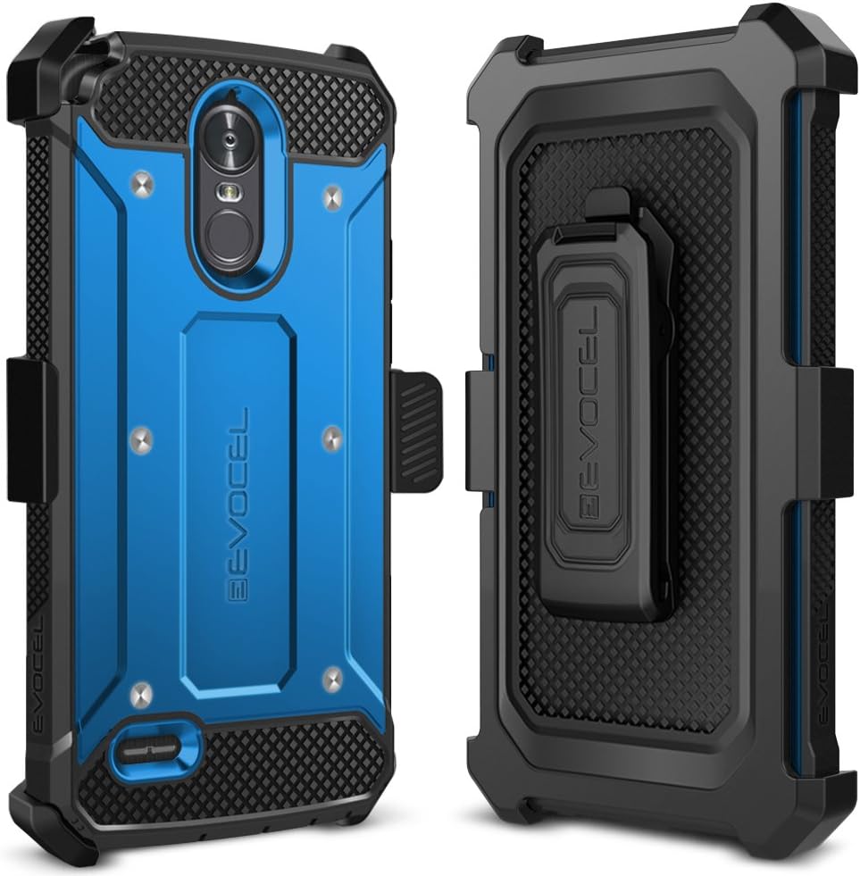 Evocel Explorer Series Phone Case Compatible with G Stylo 3 (2017 Release) with Belt Clip Holster and Slim Profile, Blue