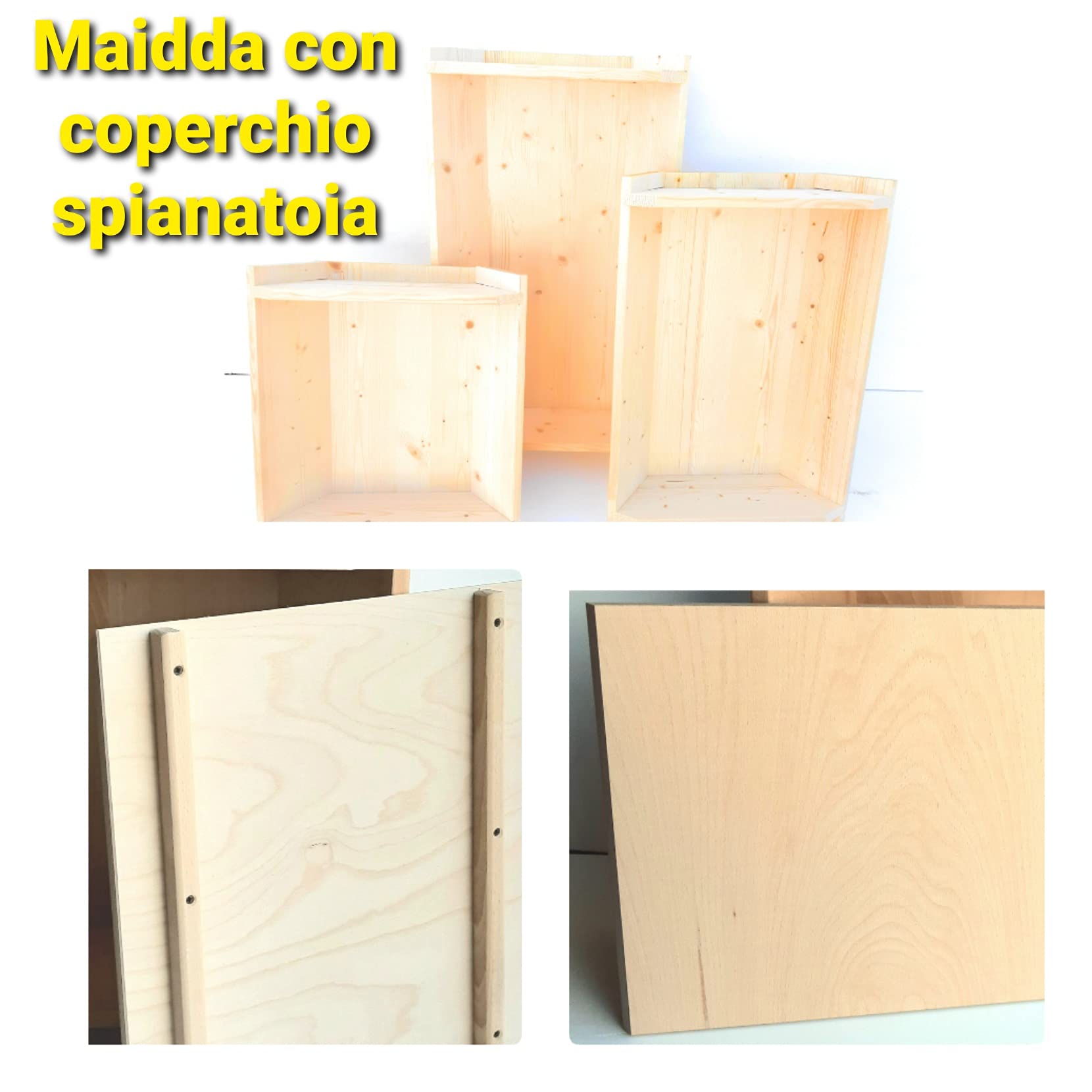 Maidda siciliana,vasca impasto,maida in legno massello con coperchio spianatoia (Cm65×48×17h con coperchio spianatoia)
