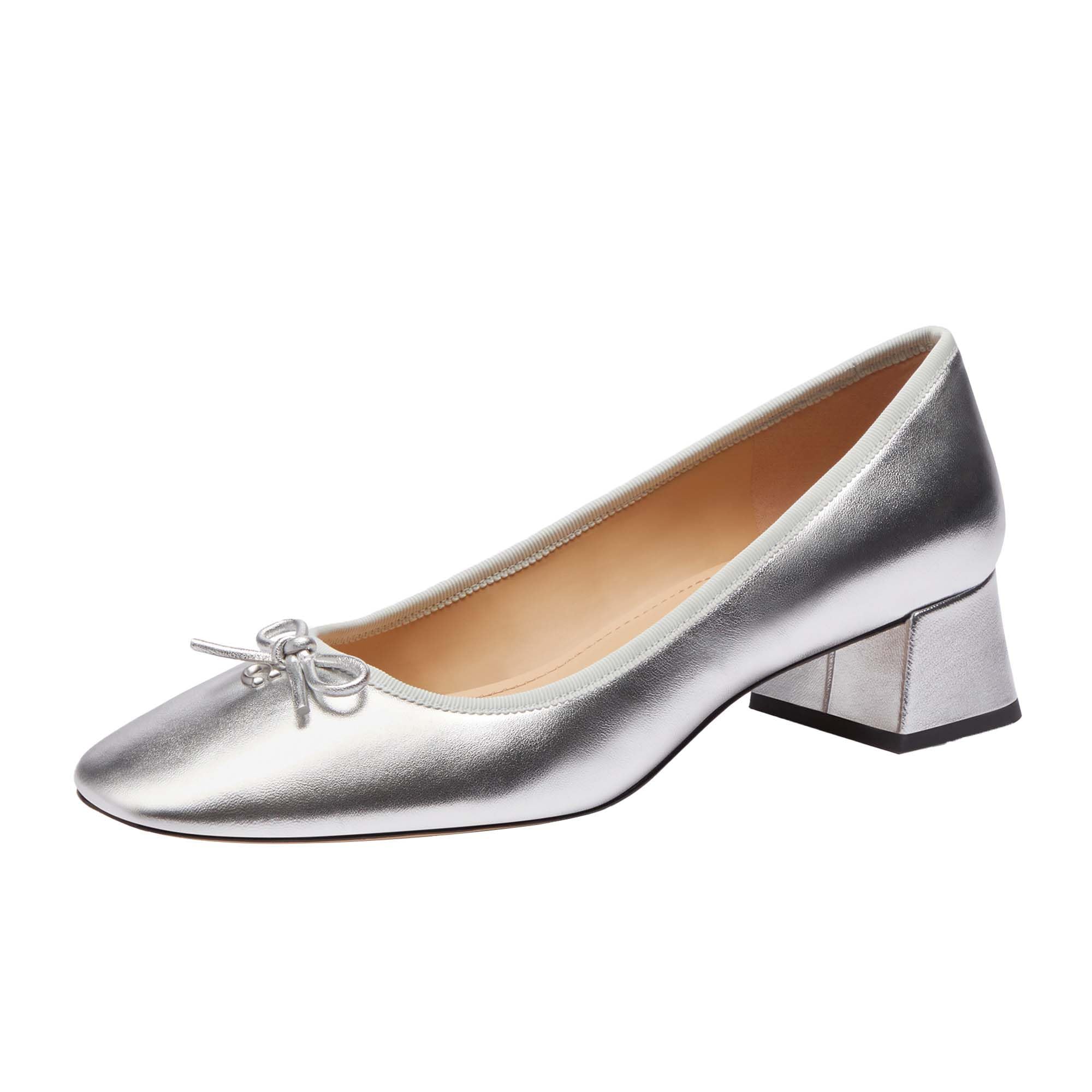 Photo 1 of COACH Women's CU224 SLV 7.5 B AVA Metallic LTH Silver 7.5 B