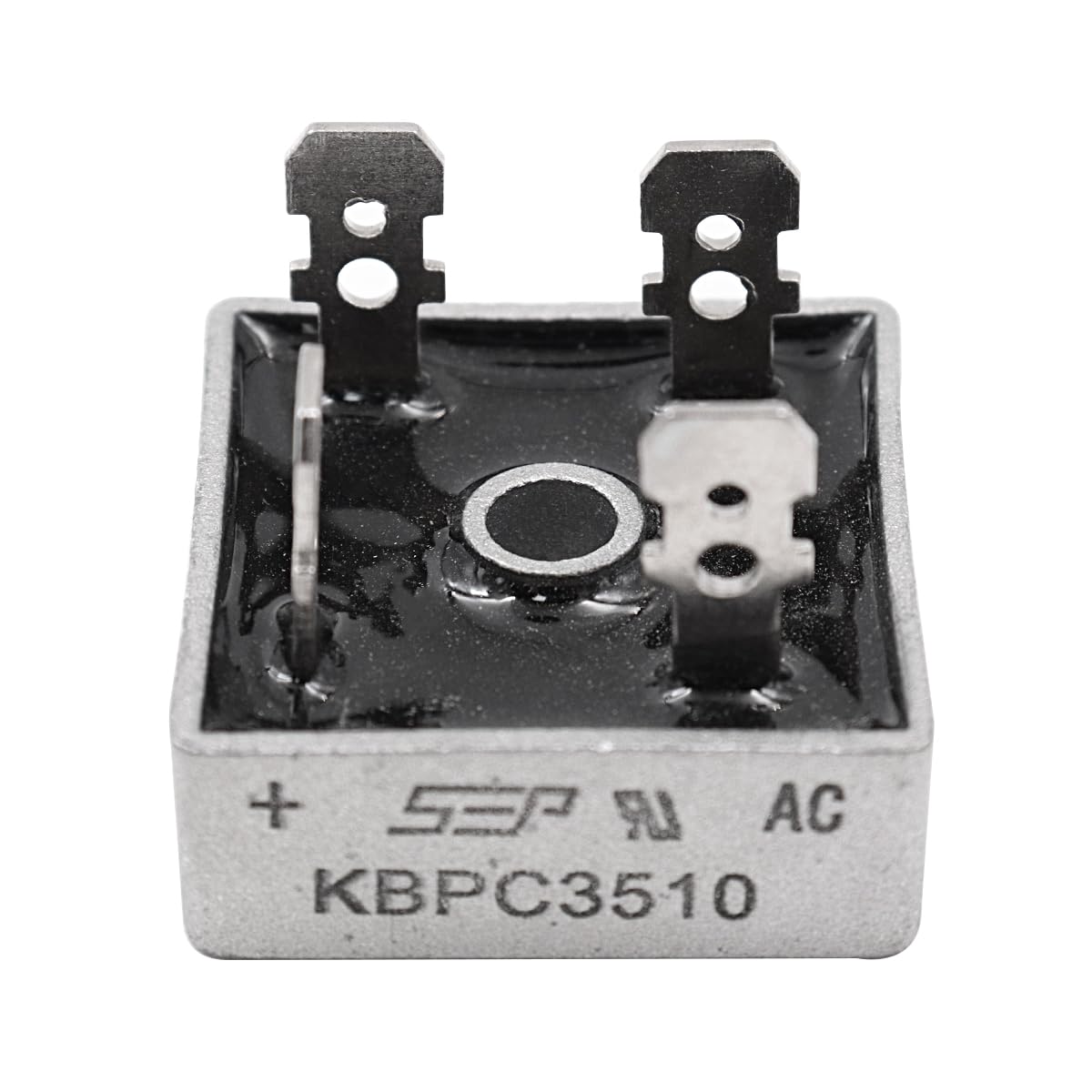 Sarini KBPC3510 Set di diodi raddrizzatore a Ponte,35 A 1000 V Custodia in Metallo 4 Pin Foro Passante - Ponte a diodi monofase a Onda Intera,Corrente Elevata