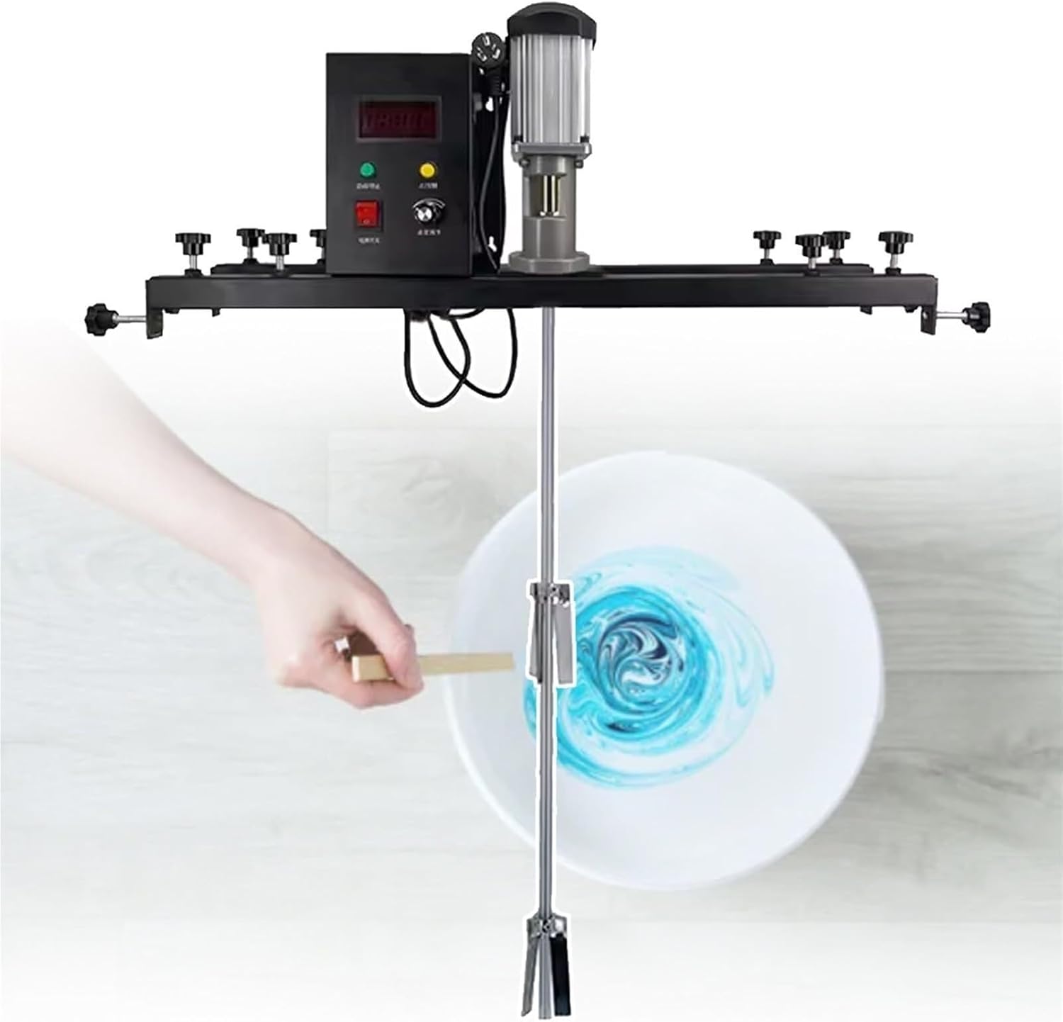 220V IBC Agitator,980W Electric Tank Mixer Machine, Commercial Paint Stirring Machine with Support Hanger,Paint Mixing Equipment(A)