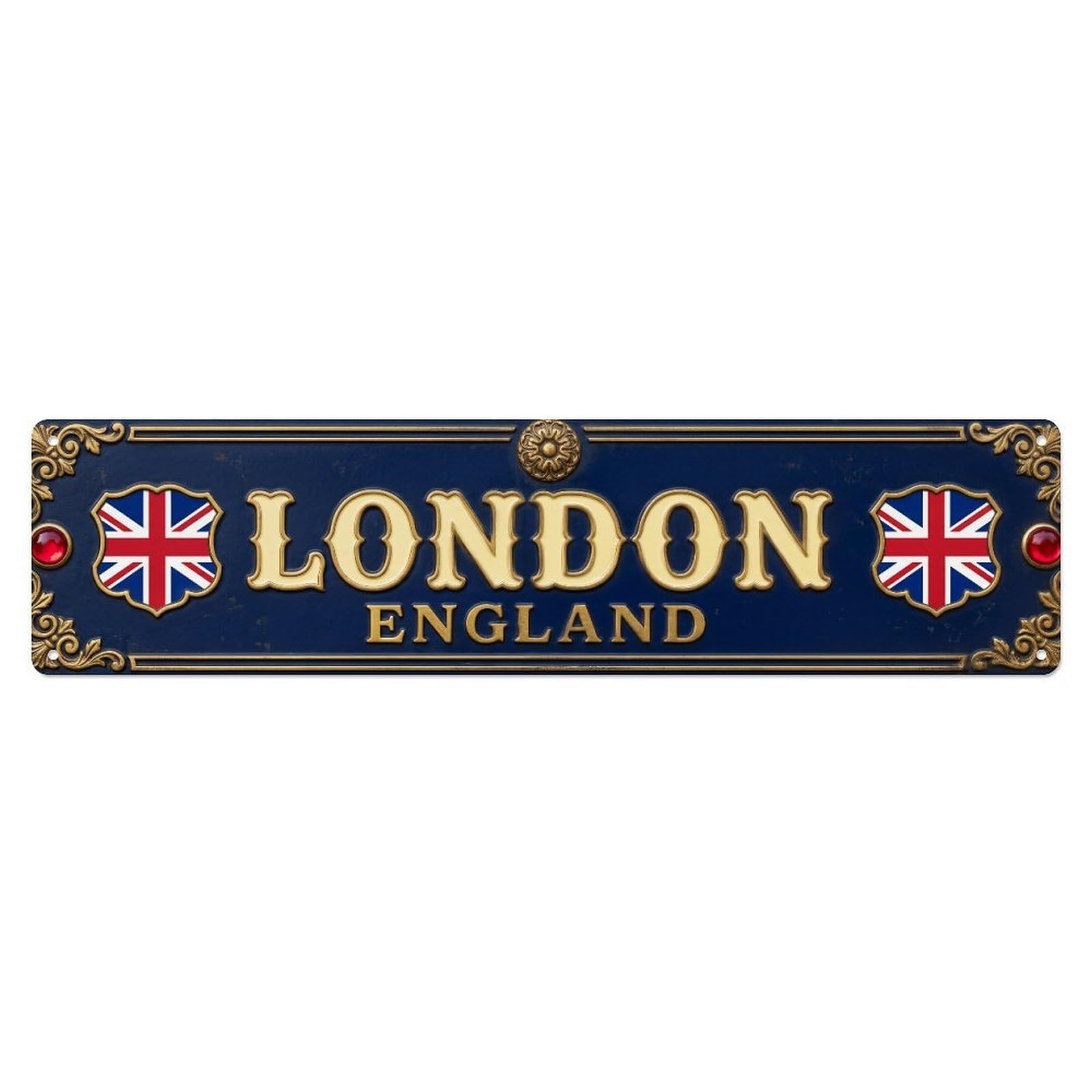 Metal Tin Sign Retro London England