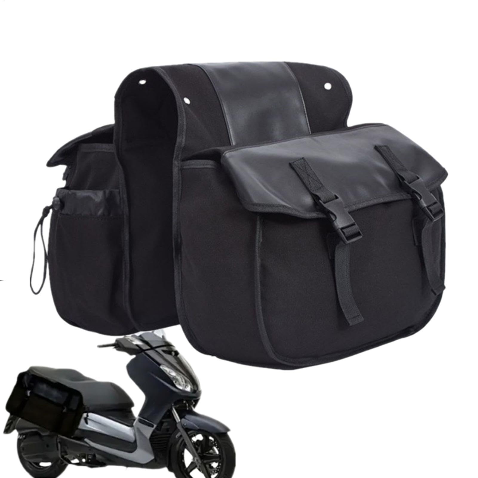 Sacs de selle latéraux moto étanches rigides avec sac arrière de queue - 8
