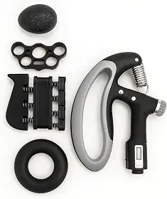Hand Grip Exercitador de Mãos e Dedos Ajustável 5 a 100kg Para Força Resistência Fisioterapia e Reabilitação Com Contador