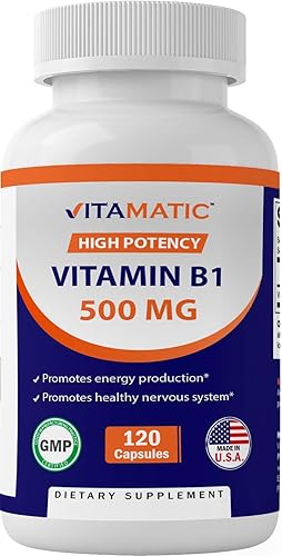 Vitamatic Vitamina B1 (tiamina) 500 mg, 120 cápsulas