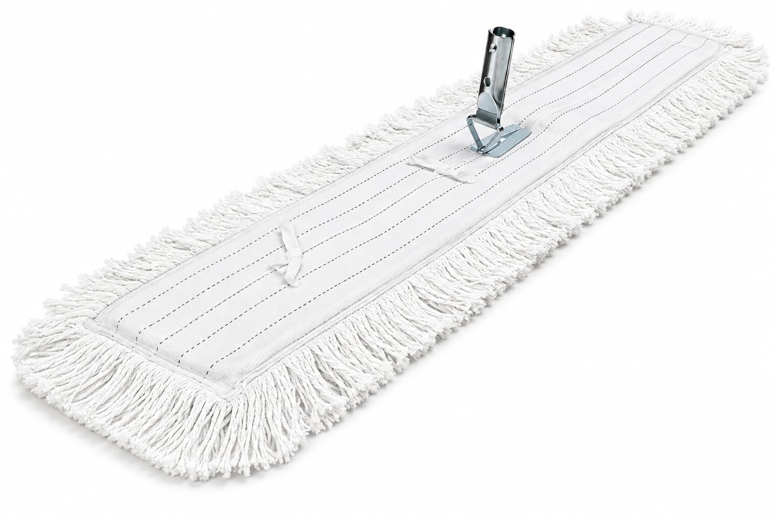 Mopa Industrial Abrillantadora Profesional 100 cm | 90% Algodón + 10% Fibras Sintéticas | Bastidor Plegable para Suelos Amplios | Ideal para Mármol, Terrazo y Parquet