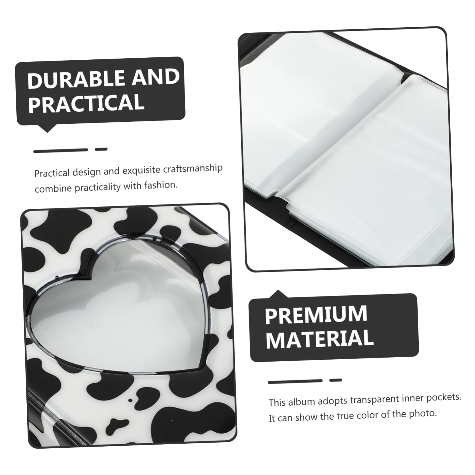 RORPOIR Small Heart-shaped Mini Photo Album for Pictures Design for Storing and Displaying Cherished Memories Great for Home Decoration Travel