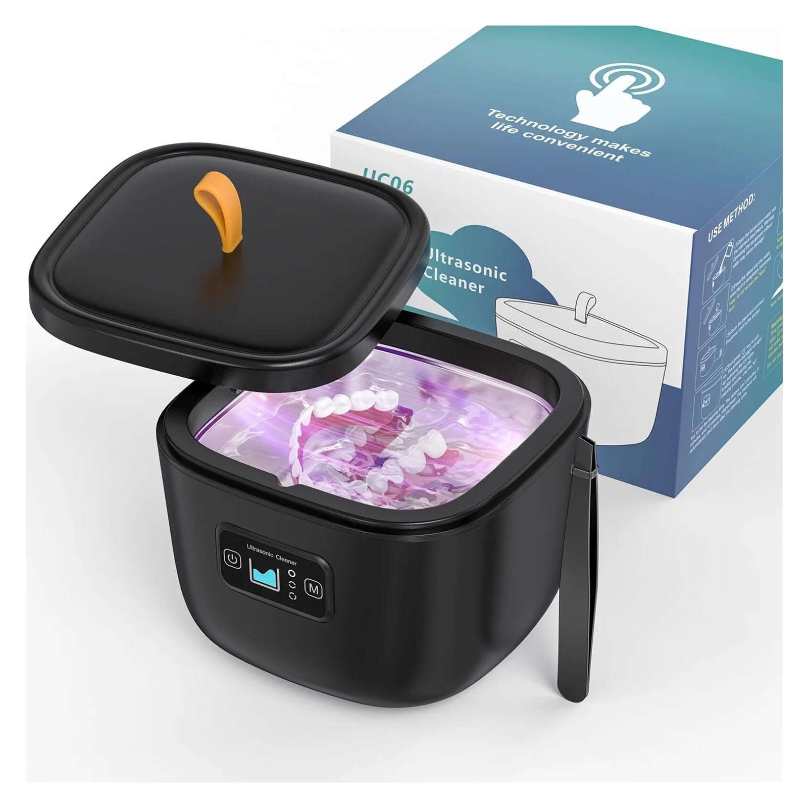 Ultrasonic Cleaning Machine Multi-function 42000h High Frequency Denture Cleaning Watch Jewelry Glasses Automatic Cleaner(White)