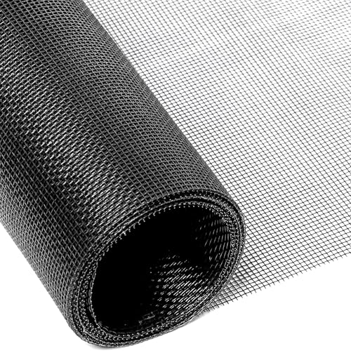 INTIRILIFE Fliegennetz aus Fiberglas Schwarz Meterware Breite 80cm Maschenweite 1,2mm - UV beständig Fliegengitter Insektenschutz Gitter Fenster für Balkontür Wohnzimmer Terrassentür, DIY-Schneiden INTIRILIFE Fliegennetz aus Fiberglas Schwarz Meterware Breite 80cm Maschenweite 1,2mm - UV beständig Fliegengitter Insektenschutz Gitter Fenster für Balkontür Wohnzimmer Terrassentür, DIY-Schneiden