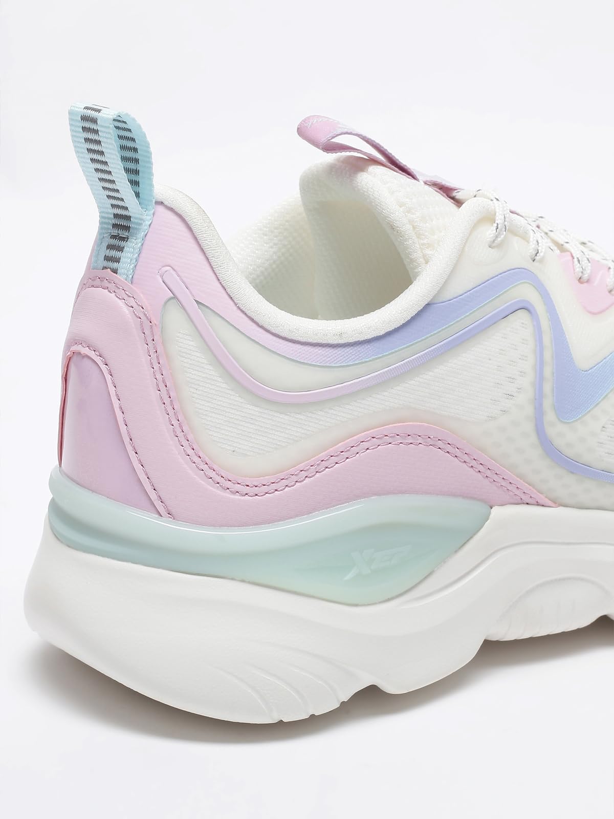 XTEP Canvas White,Ice Peach Running Shoes for Women Euro- 38 3
