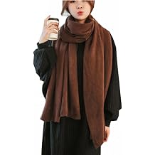 Womens Warm Winter Infinity Scarves Set Blanket Scarf Pure Color