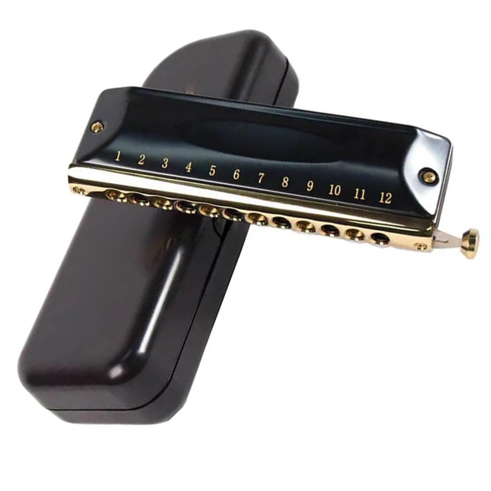 Armonica Cromatica 12 E 16 Fori Organetto A Bocca Chiave C Ance In Bronzo Fosforoso Strumenti Musicali Professionali armonica a bocca professionale (Color : 12)