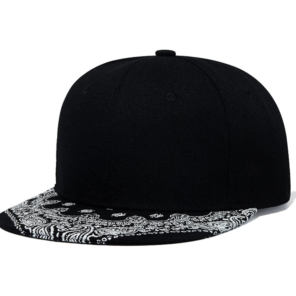 Wholesale Graffiti Printed Snapback Hat Unisex Trucker Hat Hip Hop Plaid Flat Bill Brim Adjustable Baseball Cap
