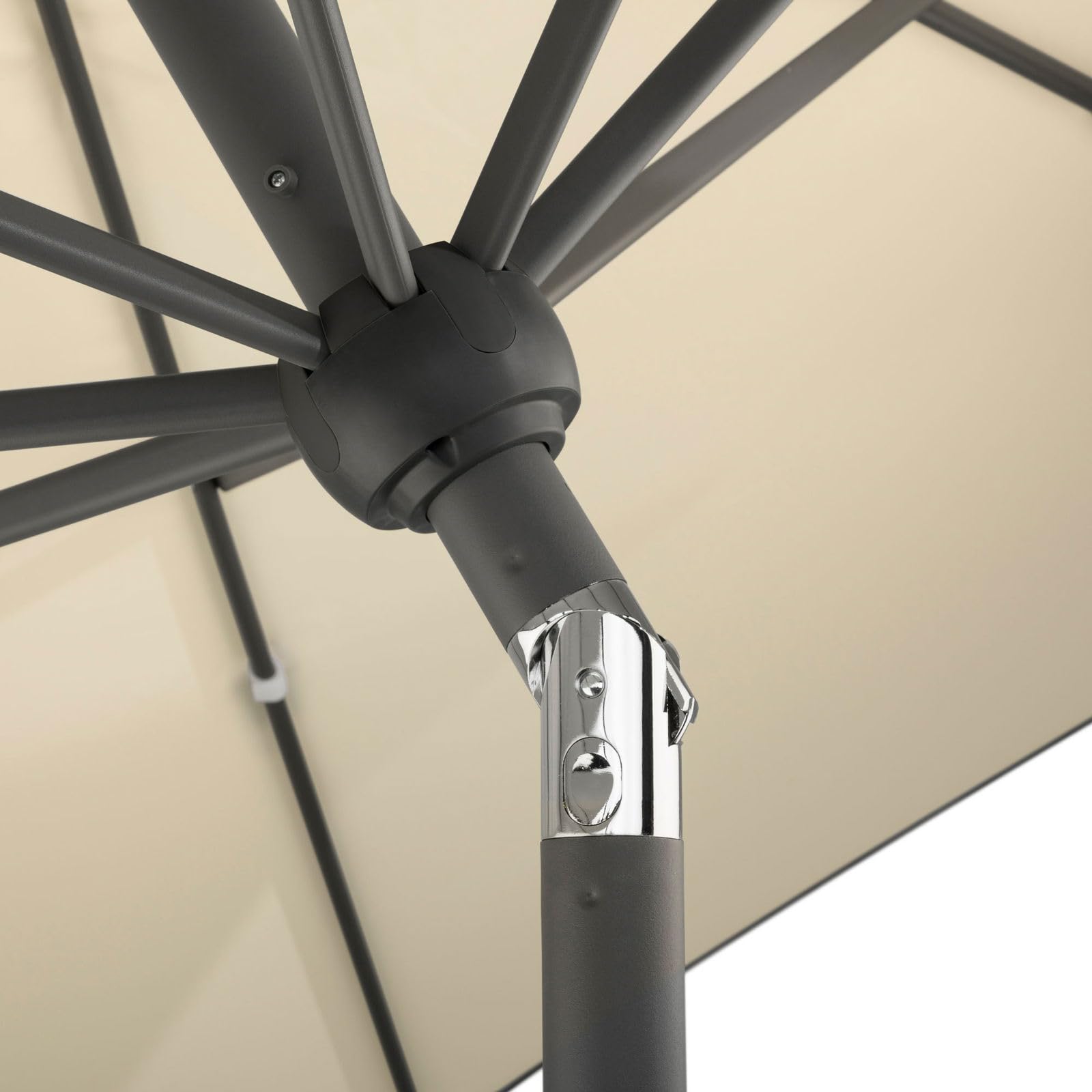Schneider Sonnenschirm Adria, natur, 300 cm rund, Gestell Alu/Stahl, Bespannung Polyester, 7 kg