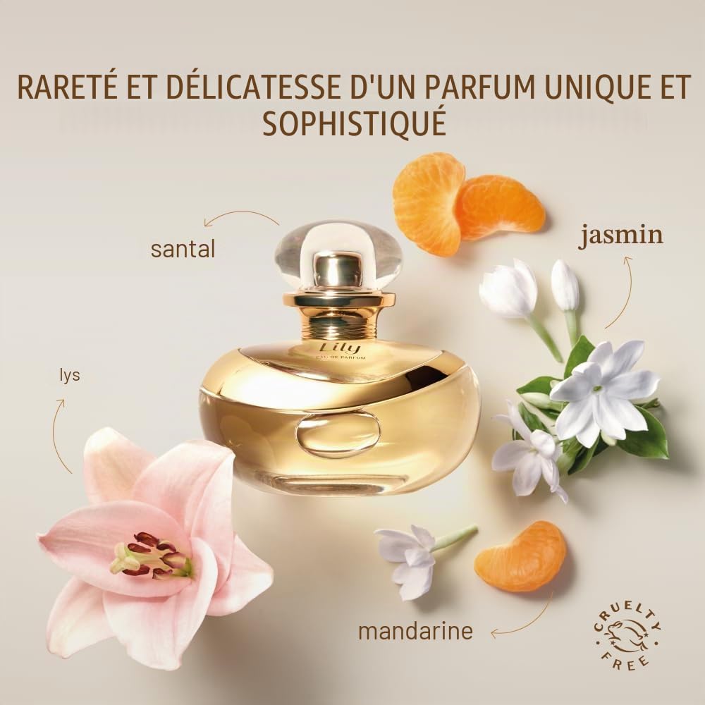 O Boticário Lily Coffret Set cadeau | Eau de parfum (75 ml) et crème hydratante pour le corps (250 g)